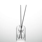 Empty Glass Fragrance Reed Diffuser Bottles,for Essential Oil, with 16pcs Black Reed Sticks,Minimalist Decor,2pcs/Set.