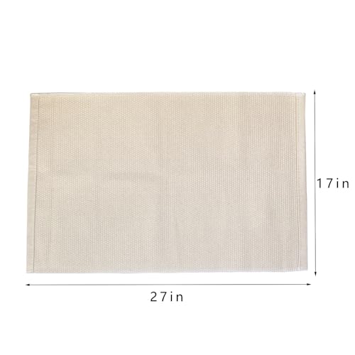 JE JOUE Montessori Materials Children Playing Mat Pure Cotton Working Rug for Toddlers (17"×27", Beige)
