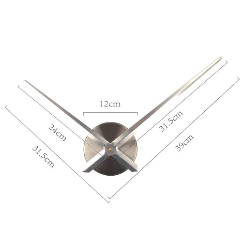 Timelike Large DIY Wall Clock, Modern 3D Frameless Wall Clock with Mirror Numbers Stickers for Home Office Living Room Bedroom Wall Decoration
