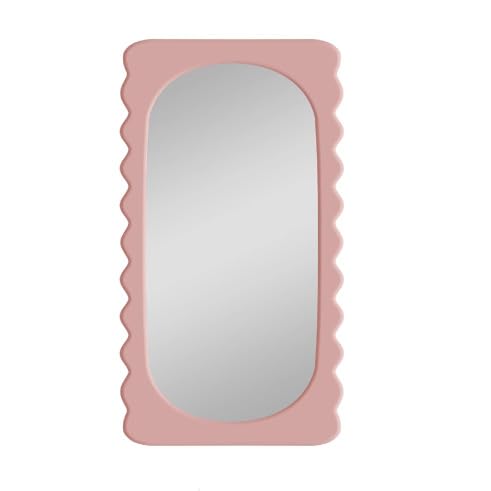 Full Length Mirror, Irregular Clouds Full Body Mirror, Wall Mounted Floor Mirror, Wooden Frame Leaning Hanging Wall Mirror for Bedroom Entrance A-100 * 180cm