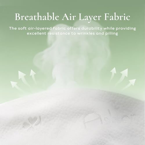 Ashler Throw Pillows Insert- 18x18 Pillow Inserts with Air Layer, Premium Bed and Couch Pillows - Indoor Decorative Throw Pillow, Square Cushion Sham Stuffer, Pack of 2, White