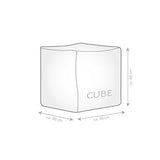 Gouchee Home Cube Brava Pouf Ottoman Foot Rest - Red - Modern Square Bean Bag Chair with Water Repellent Fabric - Floor Pouf for Living Room, Bedroom or Patio - Foot Rest forOutdoor