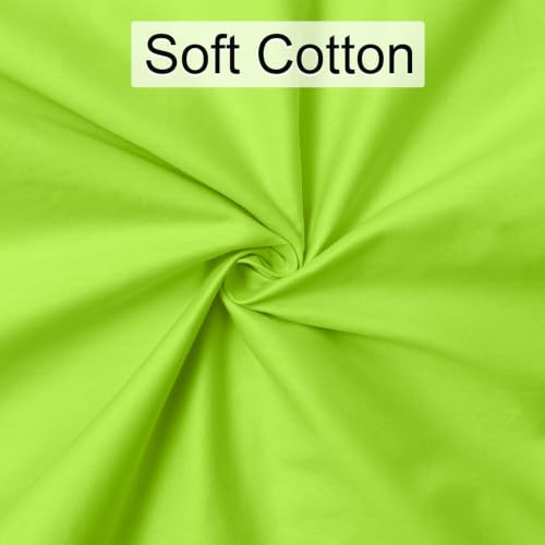 6 Pack Decorative 100% Cotton Pillow Covers Square Cushion Cover Solid DIY Throw Pillowcase for Home Bed Sofa Halloween Christmas,Light Green,6 Pack-16" x 16"/40x40cm