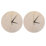 KESYOO 2pcs Wooden Clock Face Blank - 11 Inch Round DIY Clock Dial Plate with Pointer for Painting Crafts Classroom Projects Home Decor