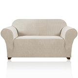 PrinceDeco Stretch Loveseat Sofa Cover Bundle T Cushion Loveseat Slipcover, Island Fossi