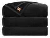 UGG Coco King Bed Blanket, Luxury Fleece Blanket, 110" x 92", Black (Ink)