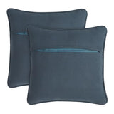 Boho Living Throw Pillows - Boho Throw Pillows with Boho Pillow Covers 18x18 Indigo Pack of 2