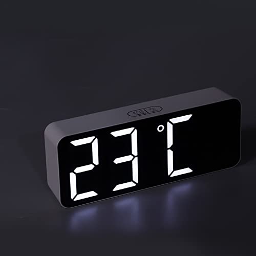 Digital Clock, Large Digital Alarm Clock, Northern European White Simple Large Font Bedroom Clock for Gift Giving