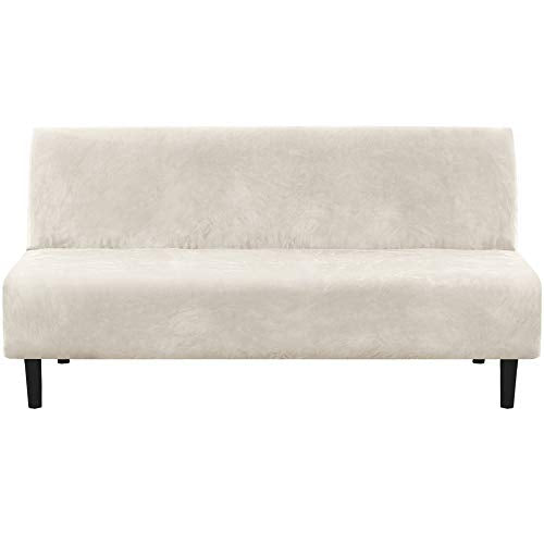 H.VERSAILTEX 3 Piece Sofa Cushion Covers Bundle Armless Futon Cover, Ivory