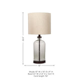 Signature Design by Ashley Bandile Modern Farmhouse 22.5" Seeded Glass Table Lamp, Bronze