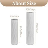 Sziqiqi White Tall Vases for Floor: 27.6/21.7in Metal Cylinder Handmade Flower Holder Extra Large Decorative Vase Set of 2 Modern Honeycomb Texture Big Standing Vase for Living Room Home Corner