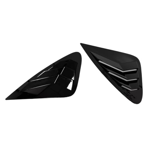Fit for Hyundai Elantra 2007-2010 Car Rear Window Louver Shutter Cover Side Vent Trim Sticker Scoop Exterior Accessories(Carbon Look)