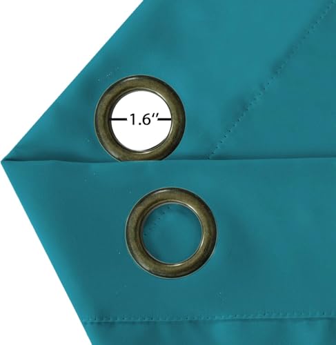 Turquoize Teal Blackout Curtains Themal Insulated Grommet/Eyelet Top Blackout Curtain Drapes for Bedroom Window Treatment Panels Nursery & Infant Care Panels Drapes,2 Panel, 42" W x 84" L, Teal