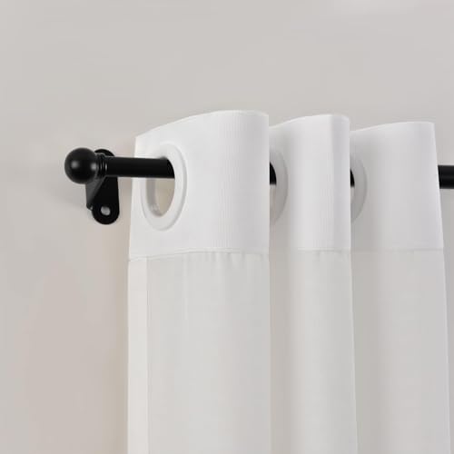 KXLife 2 Pack Small Curtain Rod 18-30 Inch, 1/2" Diameter, Cafe Door Curtain Window Rod, Adjustable Drapery Rods with Brackets (Black)