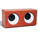 Desktop Big Eyes Clock Rotating Eyes Clock Creative Funny Kids Clock Perfect Clock Gift for Kids Mother Father Valentine Christmas (Brown)