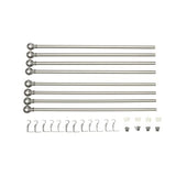 Amazon Basics Sturdy Adjustable Curtain Rod for Windows with Round Finials, Easy Installation, 1-Inch Rod, 36" to 72", Nickel, 1-Pack