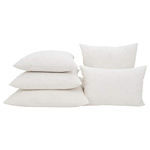 SARO LIFESTYLE Down Feather Pillow Insert, White, 27"x27"