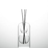 Empty Glass Fragrance Reed Diffuser Bottles,for Essential Oil, with 16pcs Black Reed Sticks,Minimalist Decor,2pcs/Set.