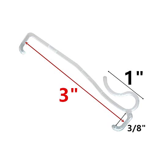 Valance Clips 10pcs 3'' Window Blinds Hidden Clip Clear Plastic for Horizontal Blinds Valance Retainer Holder