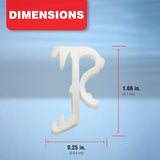 Amazing Drapery Hardware Premium White Plastic Wood Blind Valance Retainer Clips, 20 Pack-UV-Resistant - Ideal for 2-Inch Blinds, Mini Blinds, and as Hidden Valance Clips
