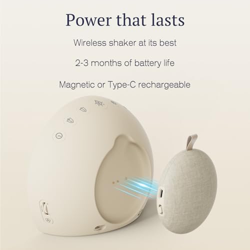 ANJANK Extra Loud Alarm Clock with Wireless Bed Shaker, Vibrating Dual Alarm with Light Wake Up for Heavy Sleepers & Hearing Impaired, 9-Color Night Light, 8 Sounds, 0-100% Dimmer, USB Charger