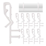 Amazing Drapery Hardware 2" Clear Hidden Valance Clips - Durable Plastic Brackets for Blinds and Window Shades, 10-Pack