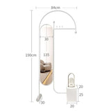 Full-Length Mirror Household Floor-Standing Coat Rack Dressing Mirror Combination Bedroom with Dressing Mirror Hanger Door Vertical Full Length Floor Mirror (Black)