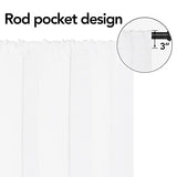 Easy-Going Rod Pocket Blackout Curtains for Bedroom, Room Darkening Window Curtains for Living Room, Thermal Insulated Noise Reduction Solid Window Drapes, 2 Panels(42x63 in, White)