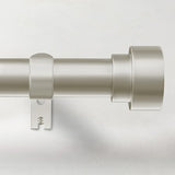 Time Forest Curtain Rods for Windows 66 to 120, 1 Inch Adjustable Heavy Duty Long Window Outdoor Curtain Rod for Patio, Drapery Rods with Simple End Caps, Size 32"-120", Brushed Nickel
