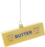 Cody Foster Stick of Butter Kitchen Baking Faux Food Glass Christmas Ornament, Multi