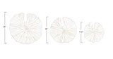 Creative Co-Op Handmade White Coral Shaped Paper & Metal Wall Décor (Set of 3 Sizes)