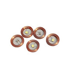 Taidacent 5 Pcs Induction Wireless LEDs and Coil High-Power Wireless Induction Lamp Bead Wiring-Free LED Lamp for Micro Modeling Decoration Gundam Model (0.5W, Pure White)
