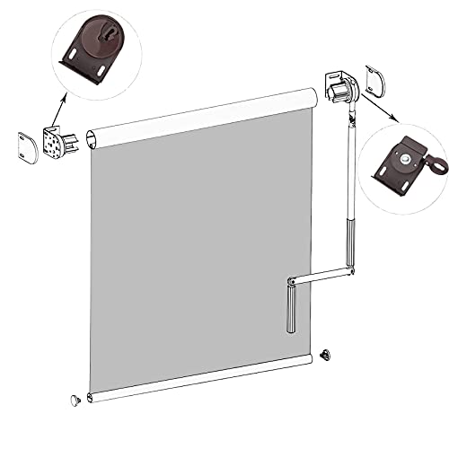 Cordless Bracket, Usual Replacement Parts for Indoor/Outdoor Sun Shades or Roller Up Blinds (Brown)