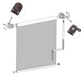Cordless Bracket, Usual Replacement Parts for Indoor/Outdoor Sun Shades or Roller Up Blinds (Brown)