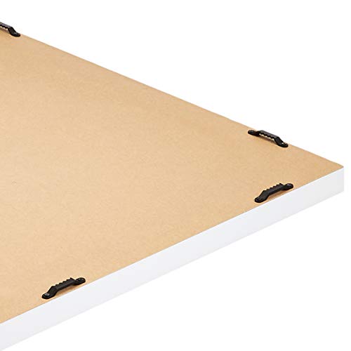 Amazon Basics Rectangular Wall Mount Mirror for Bedroom, Living Room, Entryway, Standard Trim, 16" x 20", White
