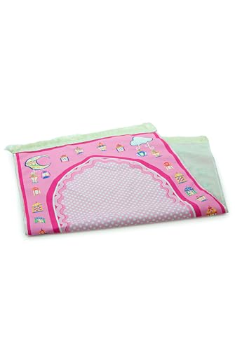 ihvan online, Muslim Prayer Rug for Kid, Islamic Gifts Praying Mat for Kids, Kids Prayer Mat, Design Janamaz Sajadah, Soft Salah Mats Carpet for Kid, Travel Praying Rug, Patterned Pink-2