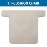 T Cushion Chair Cover Leather-Look 1PC Stretch Chair Seat Slipcover for Living Room Individual Armchair Couch Cover Seat Covers with Elastic Bands, Pet-Friendly, Non-Slip, Easy Fit - Beige