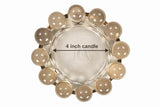Home Collection Original Amber Glass Large Bubble Candle Dish