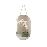 YCHMIR Oval Wall Mirror, Gold, Oval Shape, for Bathrooms and More (16x9.2 inch)