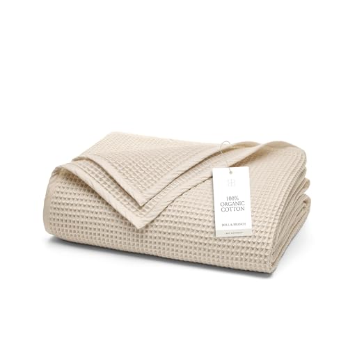 BOLL & BRANCH Waffle Bed Blanket, Twin/Twin XL, Natural