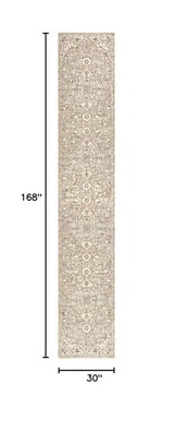 Pauwer Hallway Runner Rug 2'6''x 14', Washable Kitchen Runner, Beige Brown