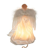 Kurt Adler UL 10-Light Angel Treetop, 8.5-Inch, White/Silver