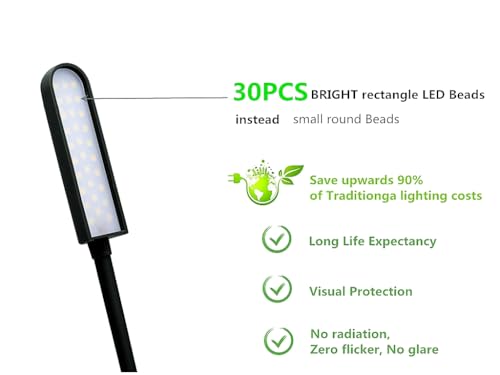 LED Sewing Machine Light,POWKER 30 LED Magnetic Mount Drill Press Light with Flexible Silone Coating Gooseneck for Sewing Machine, Drill Presses, Desks, Music Stands, Craft, Workbenches, Lathes Lamps