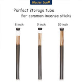 Clear Plastic Tube with Black lid, 12 Pack, Storage Holder for 8-10 inch Incense Sticks, Preserves Aroma (12)