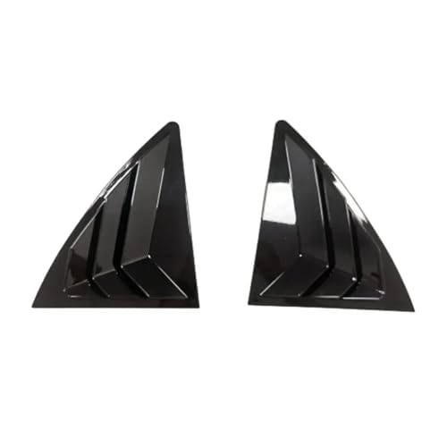 Compatible with Toyota Corolla 2007-2013 Car Rear Window Louver Cover Exterior Side Vent ABS Exterior Accessories(Gloss Black)