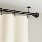Amazon Basics Curtain Rod Ceiling-Mount Bracket Set, 4-Pack, Black Finish