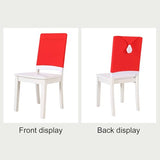 Chair Back Christmas Kitchen Chair Slipcovers in Santa Hat Shape for Holiday Decoration Chair Covers