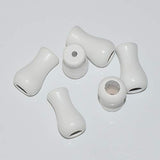Cutelec Wood Cord Tassels 6Pack for Window Blinds White Cord Knobs Wooden Hanging Ball Pulls for Curtain Craft(6, White)