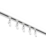 Curtain Track - Ceiling Mounted Curtain Rail for Curtains, Drapes, and Room Dividers - USA Made - Small+ (12 Feet), Pure White