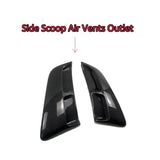 2PCS Fit for Ford Mustang 2015-2023 Car Side Vents Rear Outlet Scoop Trim Door Exterior Rear Window Shutter Louver Cover(Glossy Black)